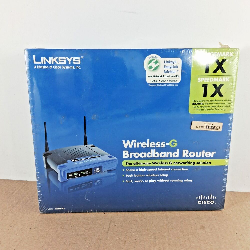 Linksys WRT54G Wireless-G Broadband 54 Mbps 4 PORT 802.11g Router NEW SEALED